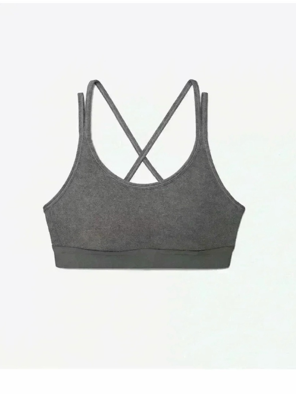 Tory Sport tory burch Gray Cross-Back Sports Bra M medium yoga designer